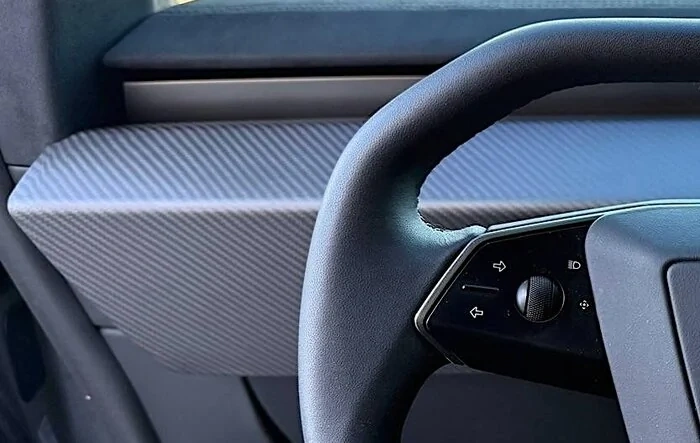 RPM Tesla Matte Carbon Fiber Lower Dash installed