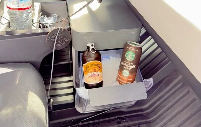 Ice Machine Mounted in front cab (middle console area)