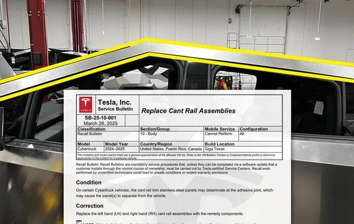 Cant Rail Replacement Fix - Service Bulletin (SB-25-10-001) published yesterday