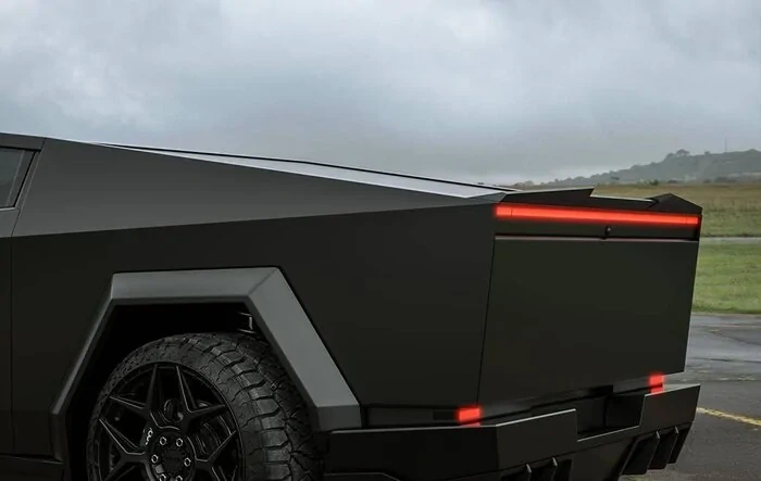 Gloss black body kit for Cybertruck by Renegade Design