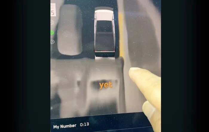 Cybertruck parking visualization can see through walls