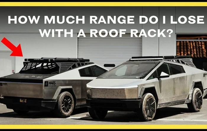 70mph Range Test with a Cybertruck Roof Rack & Rooftop Tent
