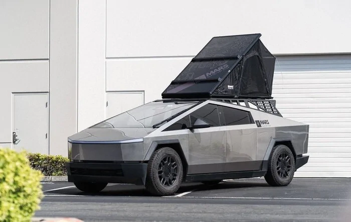 Cybertruck Range Test: 416 Wh/mi with Rooftop Tent and Rack by Mars Adventure Gear