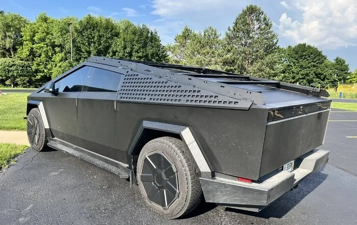 RWC EV Blacked-Out Cybertruck Build – Sneak Peek at Our New Roof Rack + Molle Panels 👀