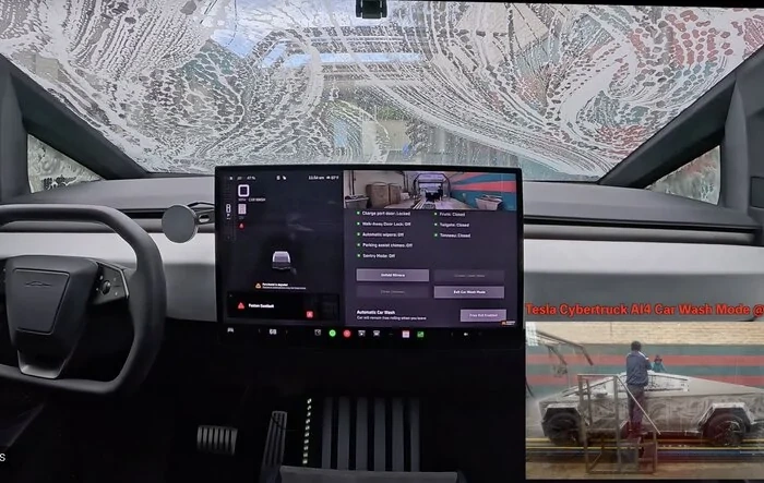 Car Wash Mode: how it safeguards your Tesla Cybertruck during a carwash