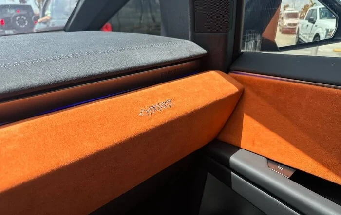 Orange alcantara trim replacement for white trim (DIY)