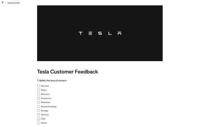 Tesla launches customer feedback portal website -- ts.la/feedback ("Tesla Echo")