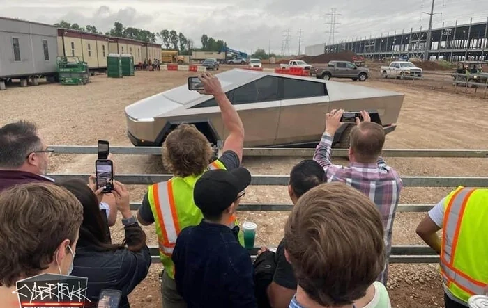 "Been driving latest Cybertruck prototype around Giga Texas. It’s awesome!"