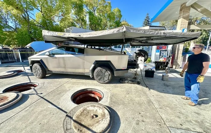 Cybertruck owners uses it to perform gas station leak checks, saving him $30K in fuel costs per year
