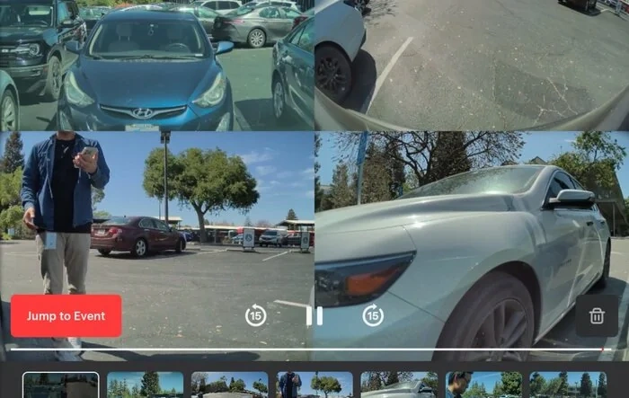 B-Pillar sentry mode / side camera view now active. Update your Tesla app