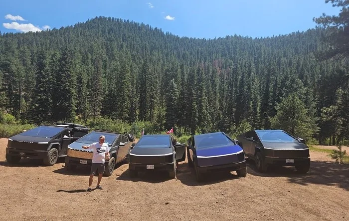 What 30 Cybertrucks Off Roading in Colorado looks like at the Pikes Peak Event
