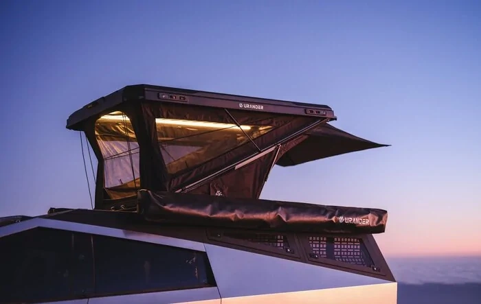 Introducing Urander CyberCamp Pano - 360° Panoramic Cybertruck Roof Top Tent RTT