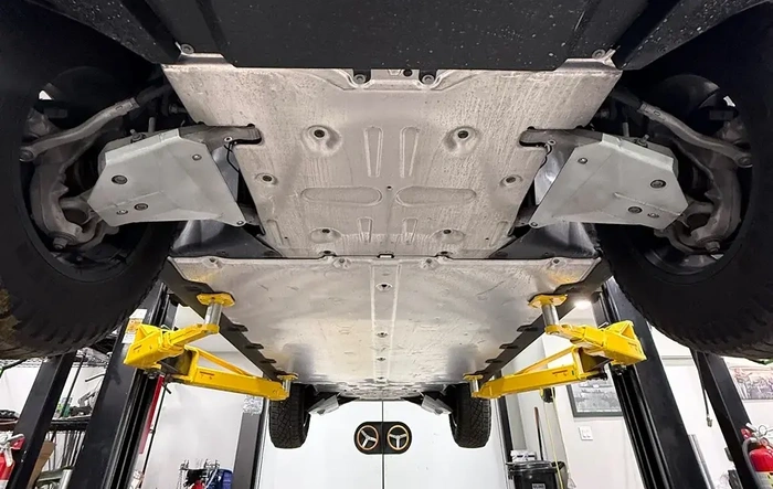 Tesla Armor Package and CyberTruckCo Control Arm Skid Plates (install photos)