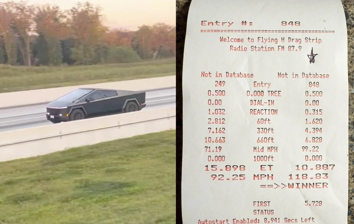 Drag race time from Flying H Drag Strip