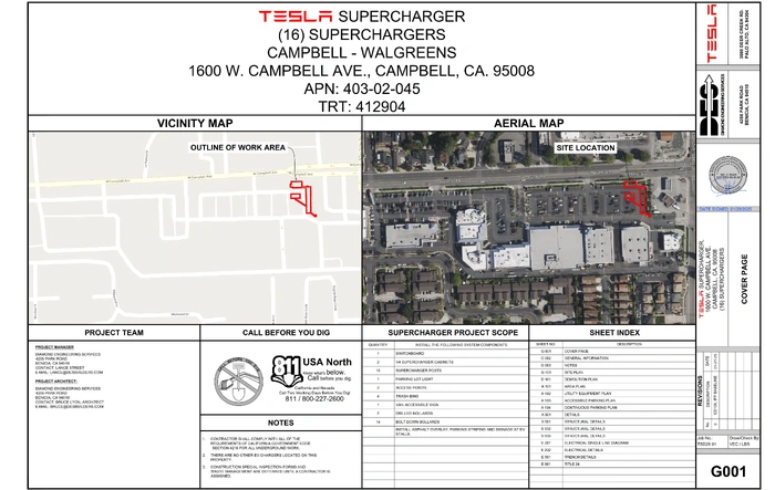 First 500kW Tesla V4 Supercharger station under construction