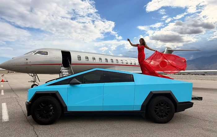 Pure PPF Miami Blue Cybertruck by Empire Custom Wraps
