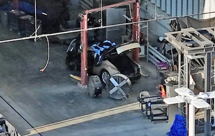 Spied: First Cybercab Hits Giga Texas Crash Test Facility & Test Track