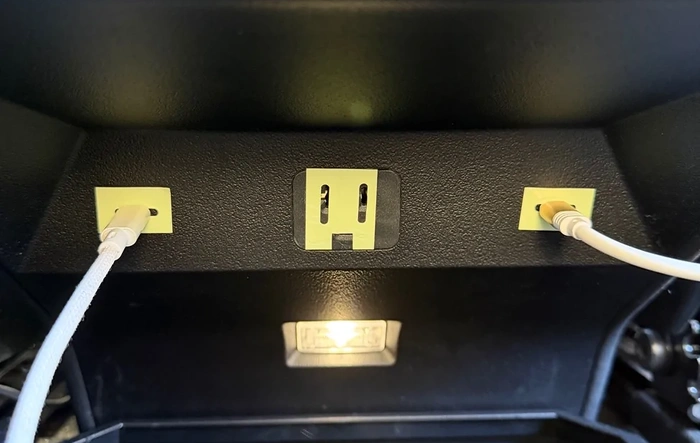 Glow in dark reflective tape / stickers for hard to see bed outlets