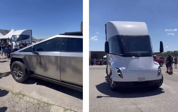 New sighting! Cybertruck + Semi at Michigan International Speedway [June 17, 2022] -- No Wiper on CT