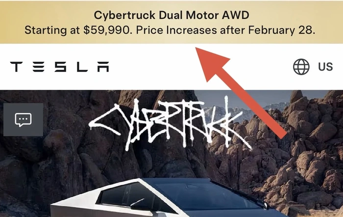 Confirmed: $59K Cybertruck Price Will Increases After February 28