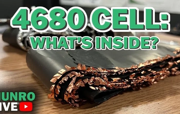 Finally... Munro Live - Tesla 4680 Battery Cell Teardown Disassembly