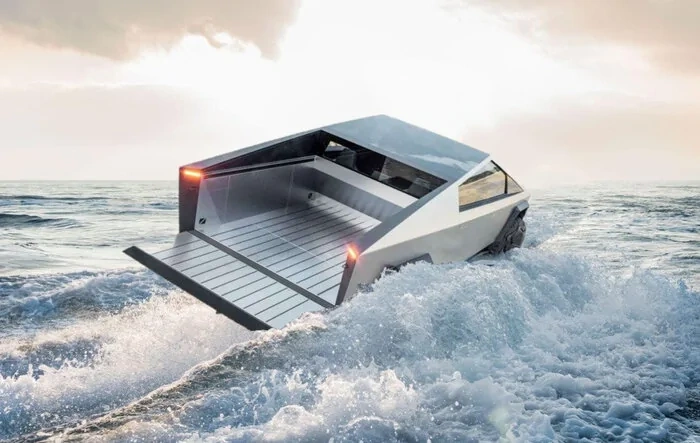 Cybertruck is waterproof enough to serve as a boat to cross rivers, lakes & calm seas -- confirms Musk 🚤