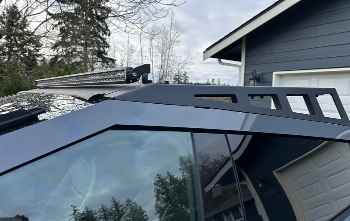 Showing off fresh Mars Adventure Gear mods: Expedition Rack (front only), wind deflector, and 50” lightbar.