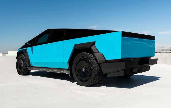 Two-Tone Miami Blue PPF on Cyber - with custom interior & body kit by T Sportline