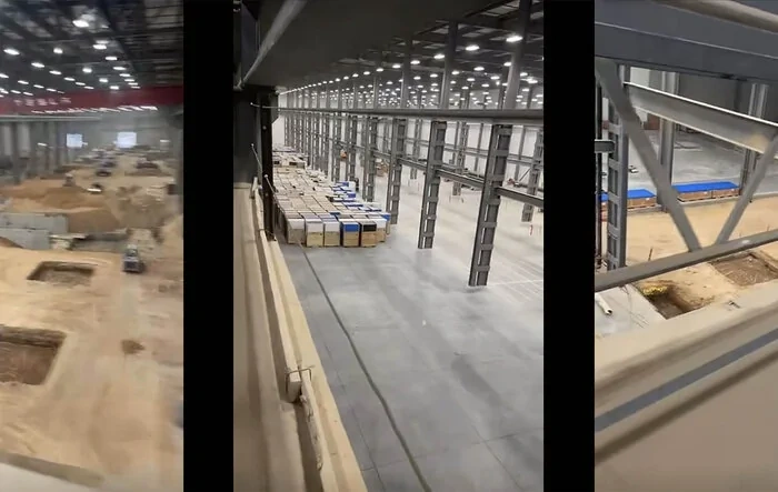 Pics of Cybertruck folding machine (stamping extension) area