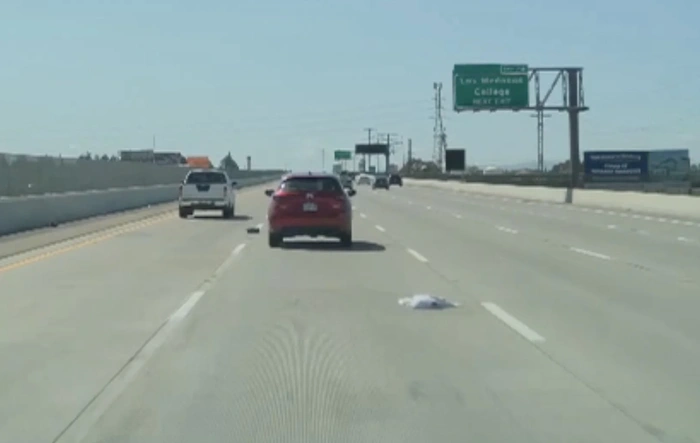 FSD handled road debris like a boss!
