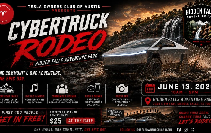 Cybertruck Rodeo Hidden Falls Adventure Park Sat, Jun 13 at 10:00 AM - 5:00 PM