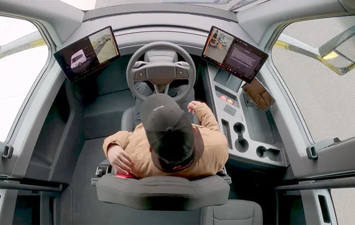 Tesla Semi's spacious driver-focused cabin deep-dive look by Tesla engineer