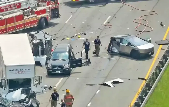 Accident:  Cybertruck Split In Half!
