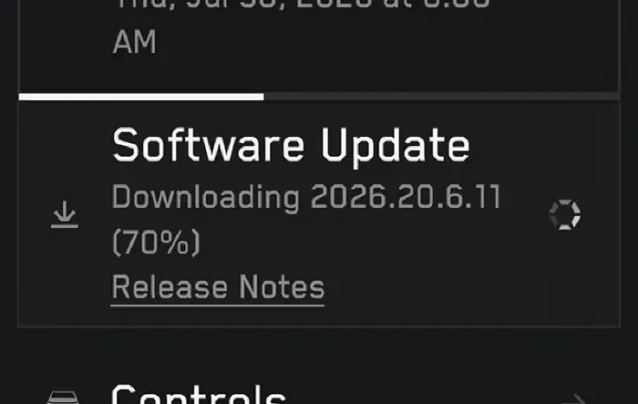 2026.20.6.11 Update now downloading.