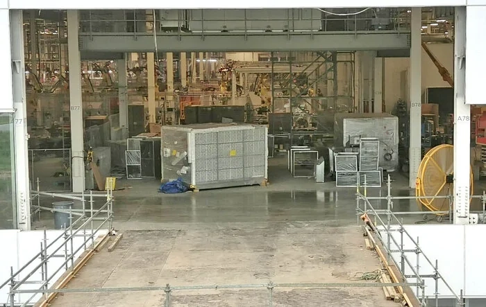 Great view this morning into Cybertruck general assembly line