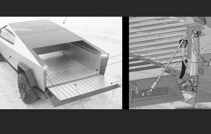 Cybertruck Power Liftgate Patent Published -- operated by smart phone or wireless key fob