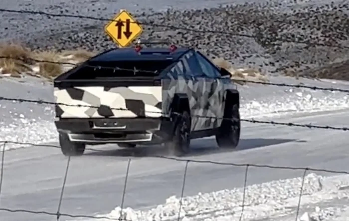 Videos captured: Cybertruck winter testing action at SHPG 🇳🇿