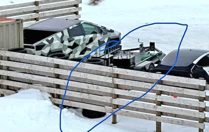 Cybertruck tow testing during winter tests? Trailer spotted