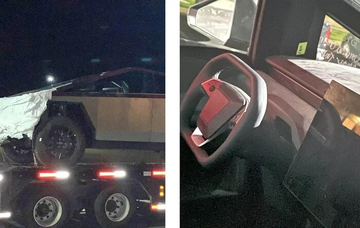 Crash Tested Cybertruck Parked at Arkansas Hampton Inn Overnight [Interior + Exterior Pics]