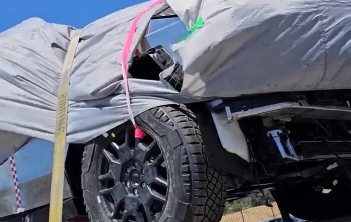 Two crash tested Cybertruck spotted in California!