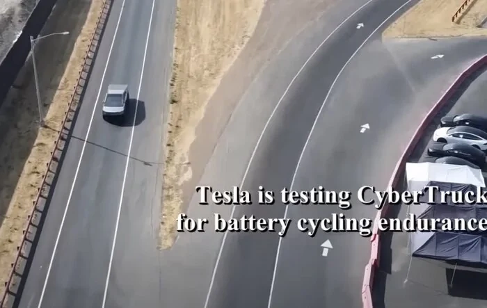 Fremont test track footage shows Cybertruck undergoing battery endurance test