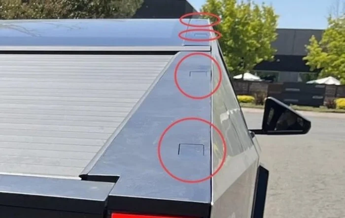 Mounting anchor points on Cybertruck roof and bed (photo) for racks, parts, accessories