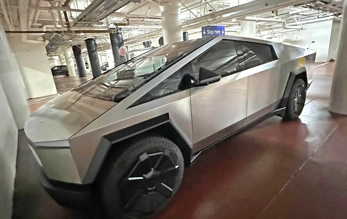 Cybertruck spotted parked in X (Twitter) building garage