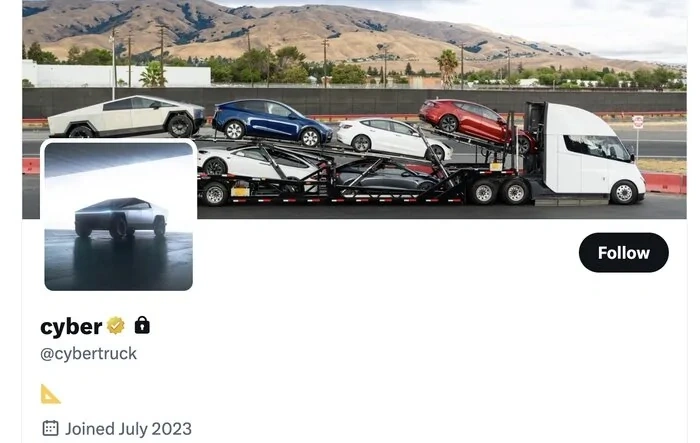 Official Cybertruck X (Twitter) Account has been created (in July 2023)