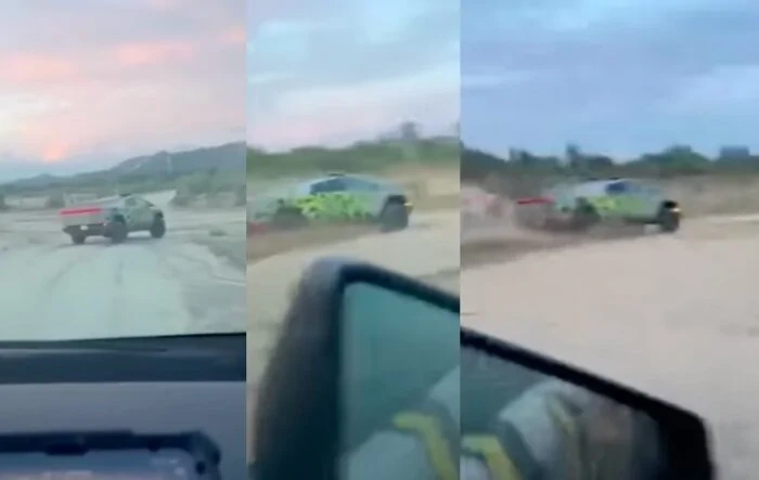 Cybertruck off-roading in Baja (live streamed by Tesla)!