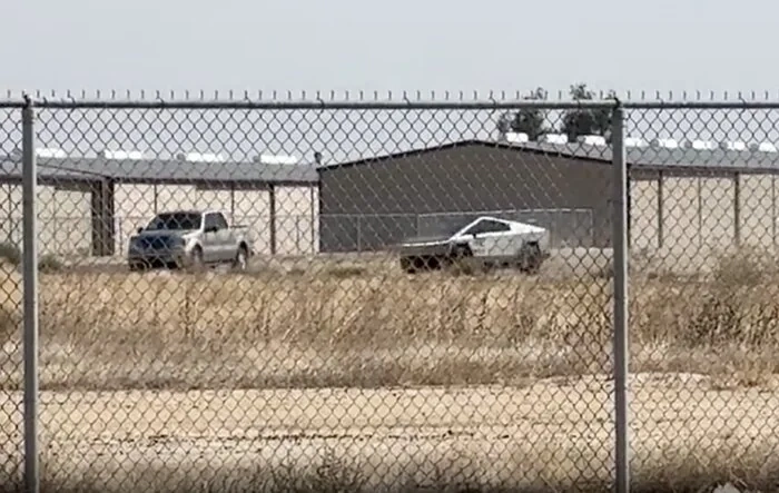 Cybertruck spotted undergoing testing at proving ground in Shafter, CA -- Oct 17